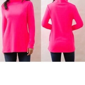 Dudley Stephens Vibrant Pink Turtleneck Sweater